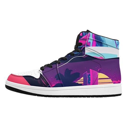 Vice City Swager Knightz Women's High Top Leather Sneakers