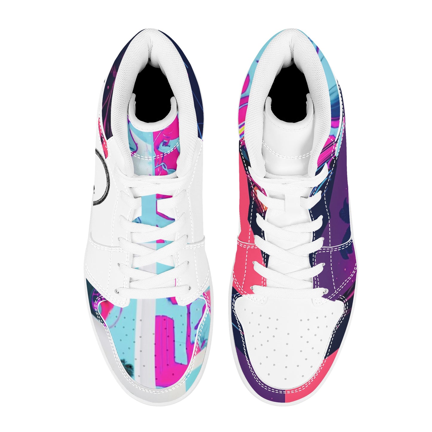 Vice City Swager Knightz Women's High Top Leather Sneakers