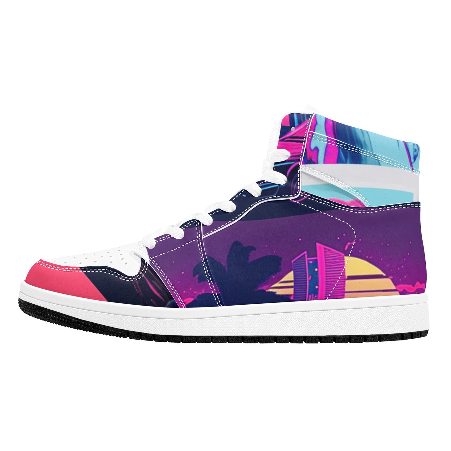 Vice City Swager Knightz Women's High Top Leather Sneakers