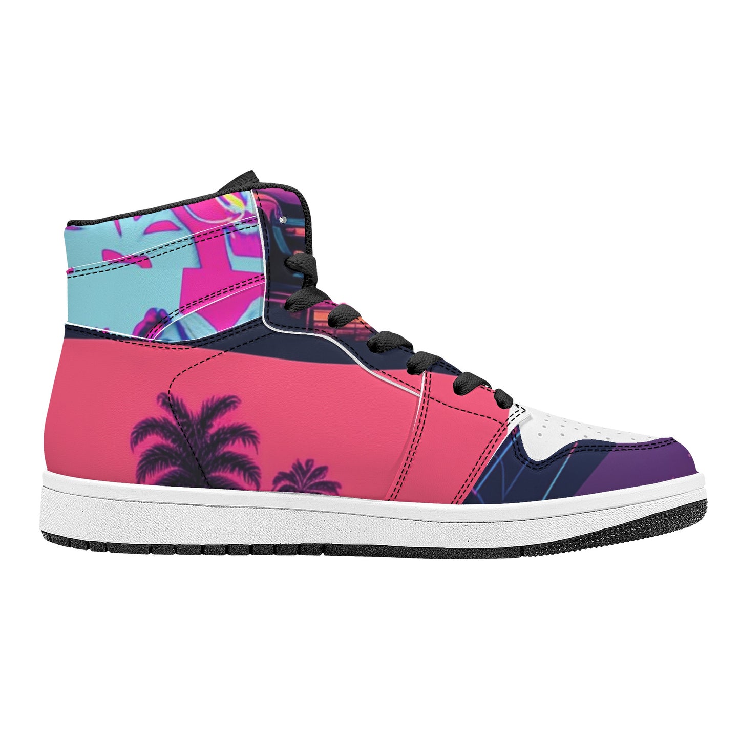 Vice City Swager Knightz Women's High Top Leather Sneakers