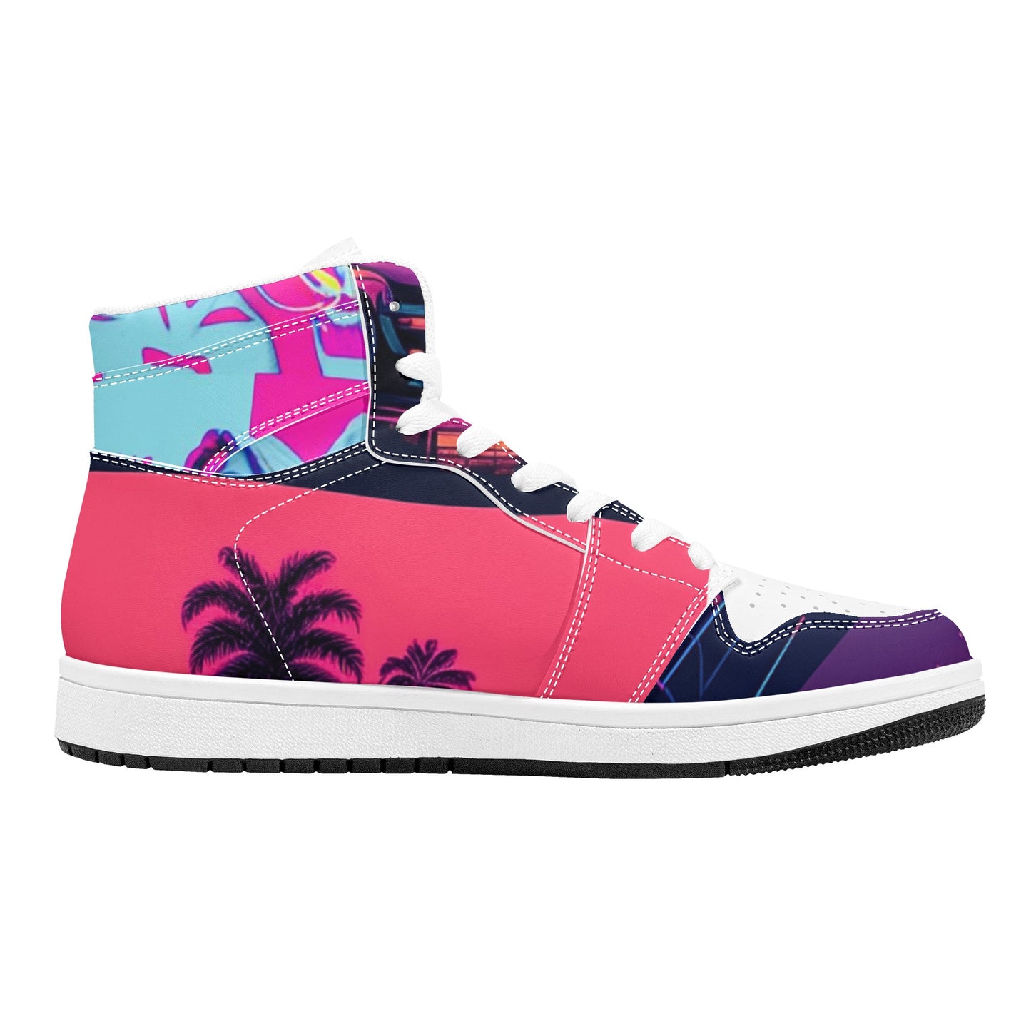 Vice City Swager Knightz Women's High Top Leather Sneakers