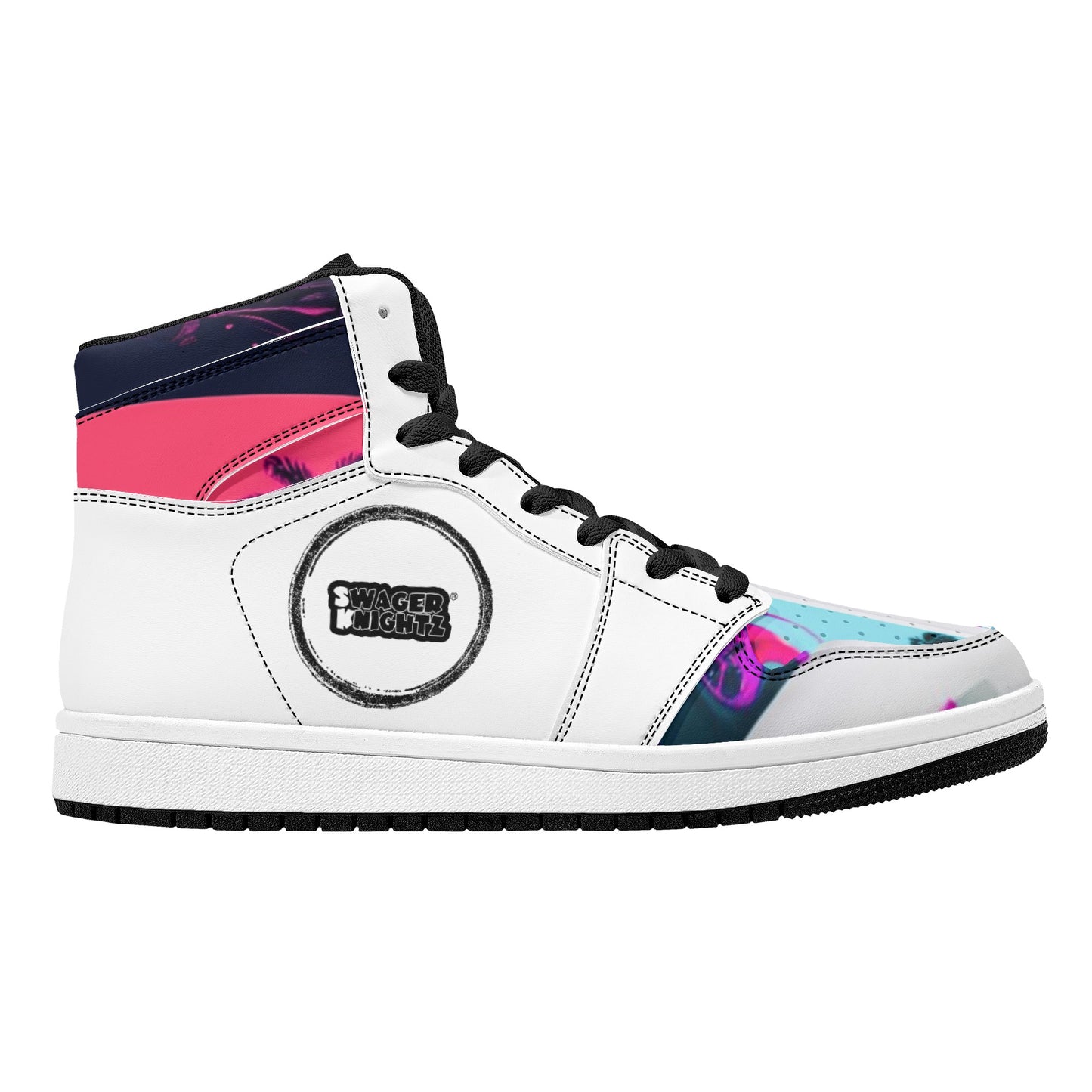 Vice City Swager Knightz Women's High Top Leather Sneakers