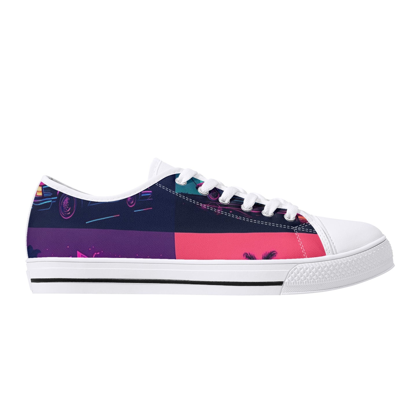 Vice City Swager Knightz Men's Low Top Canvas Shoes