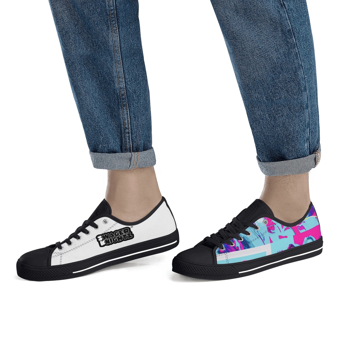 Vice City Swager Knightz Men's Low Top Canvas Shoes