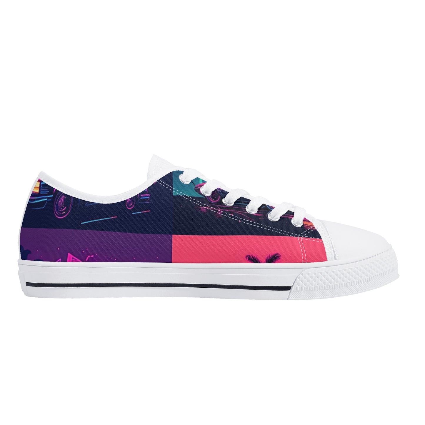 Vice City Swager Knightz Men's Low Top Canvas Shoes