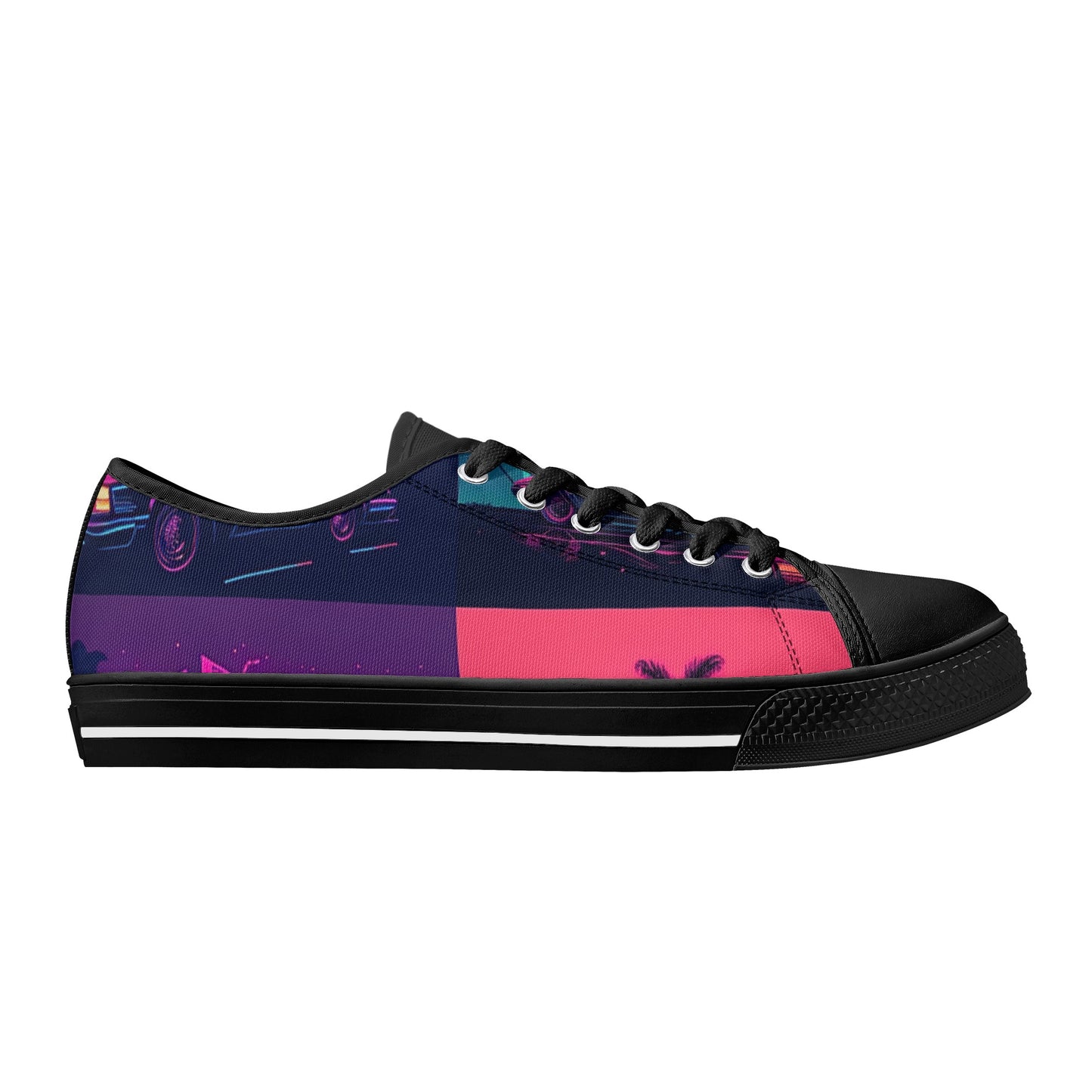 Vice City Swager Knightz Men's Low Top Canvas Shoes