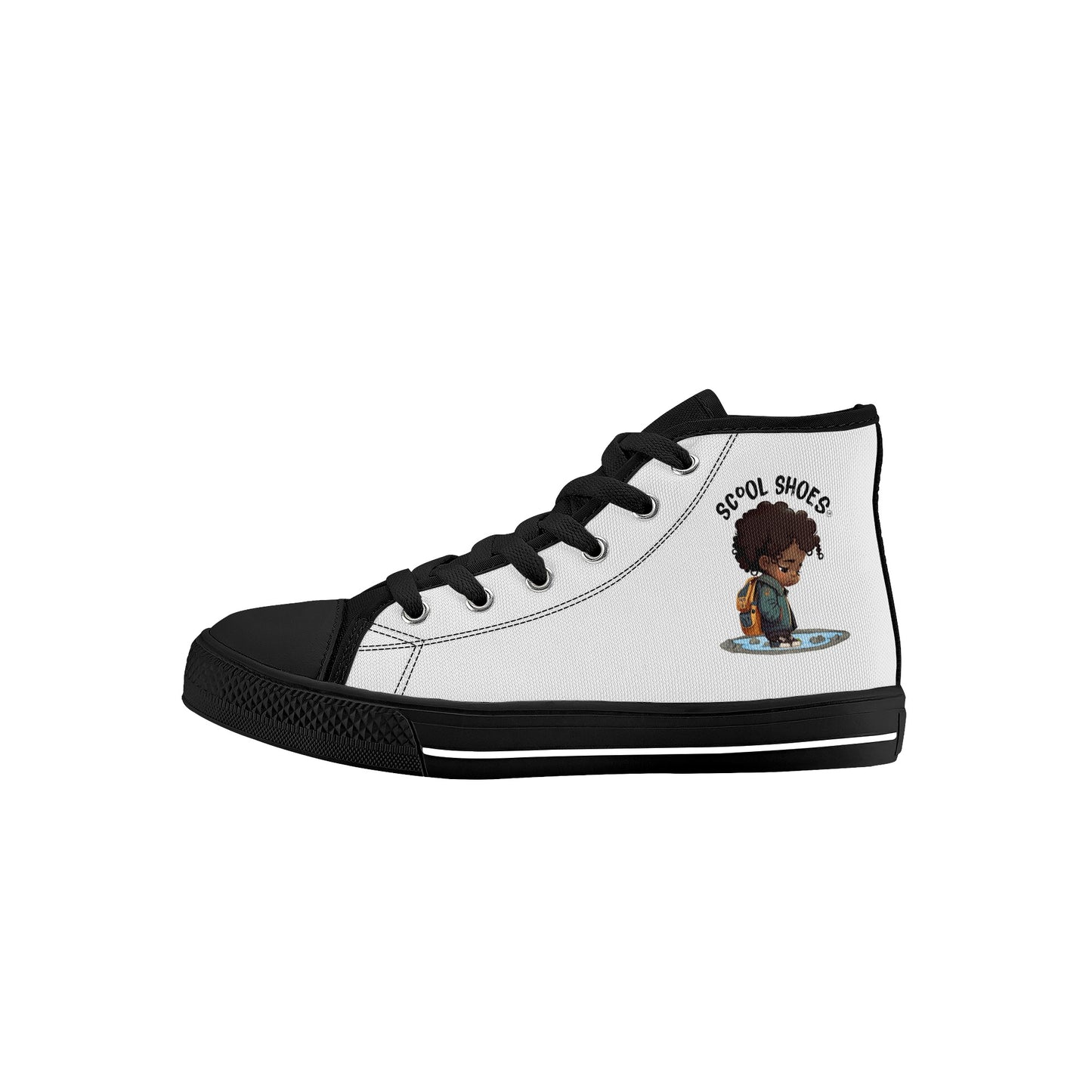 Scool Shoes Kid's High Top Canvas Shoes