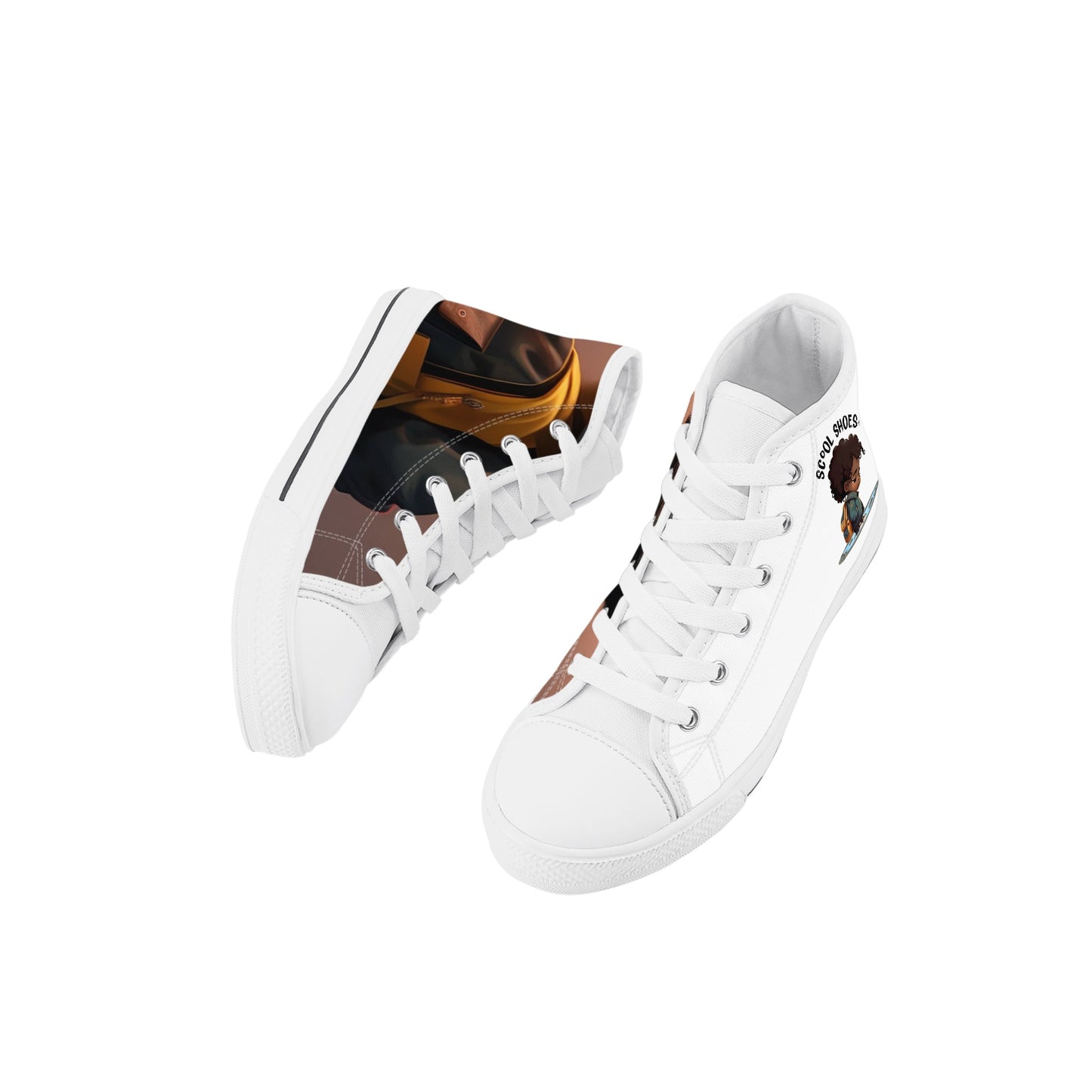 Scool Shoes Kid's High Top Canvas Shoes