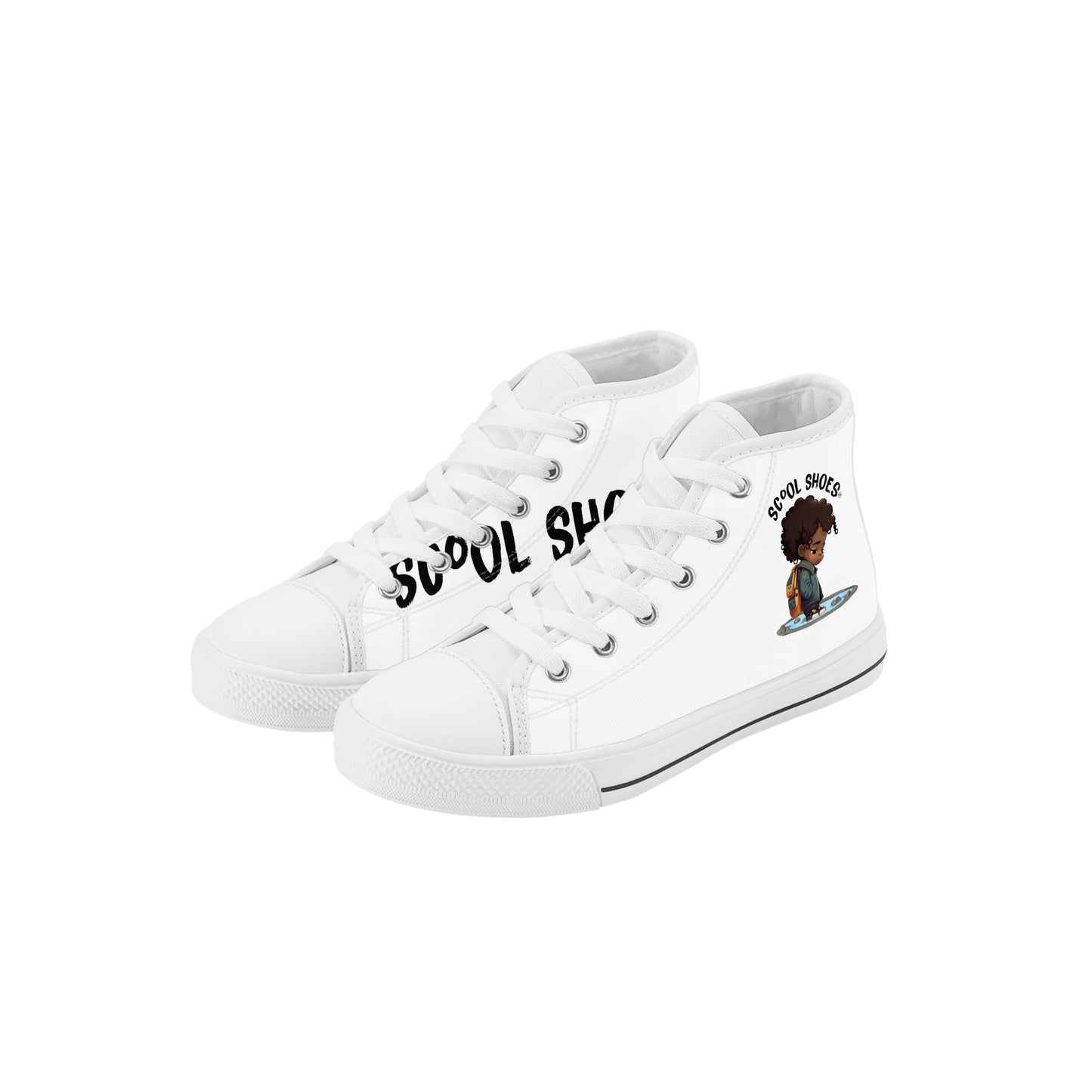 Scool Shoes Kid's High Top Canvas Shoes