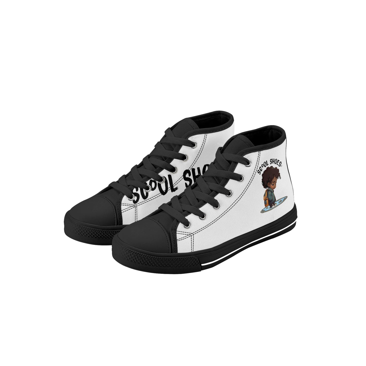 Scool Shoes Kid's High Top Canvas Shoes