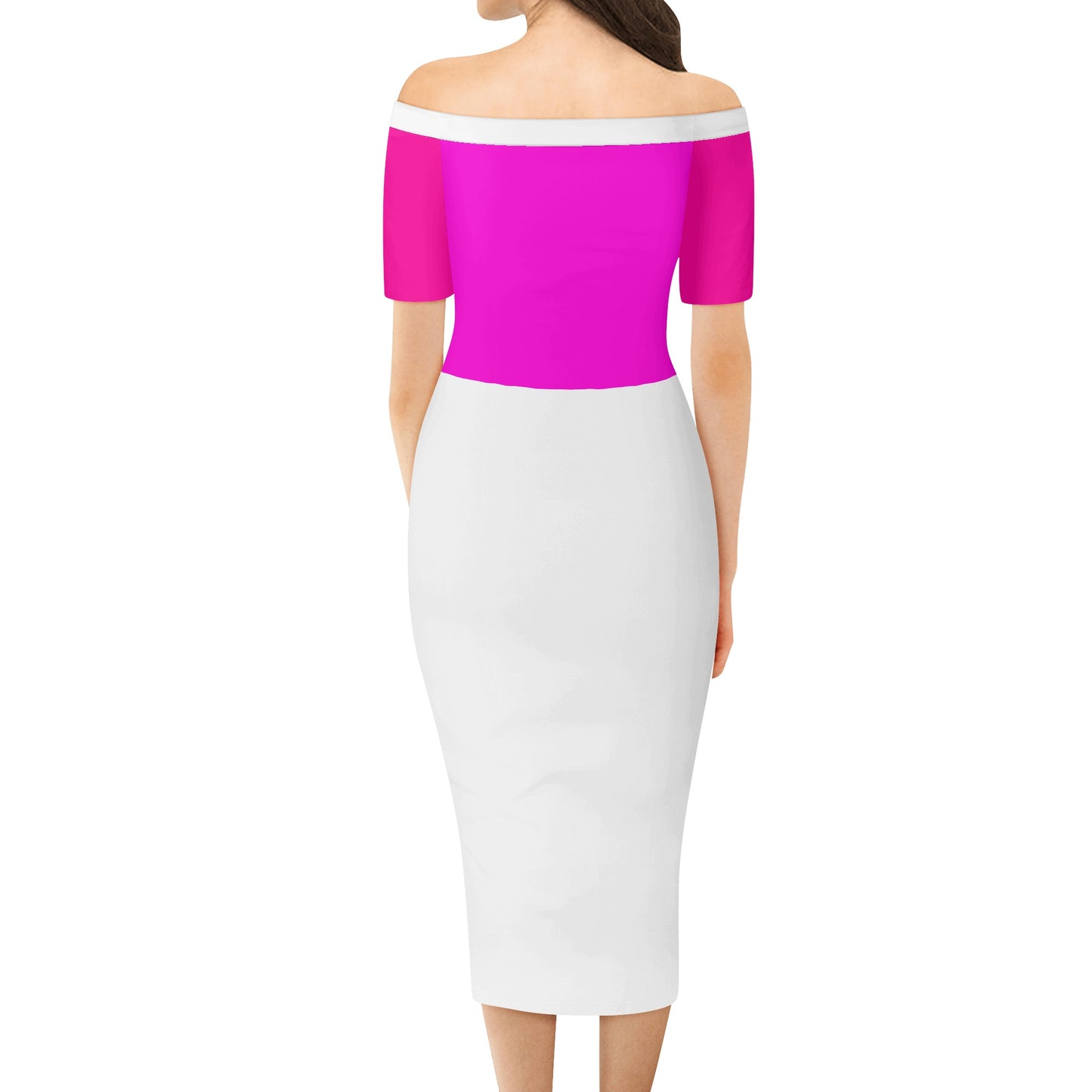 'Serenity' Women's Off The Shoulder Office Lady Dress