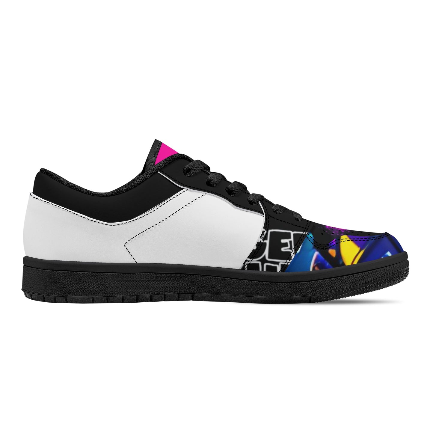 Swager Knightz -Ep.3’s Men's Black Low Top Leather Sneakers