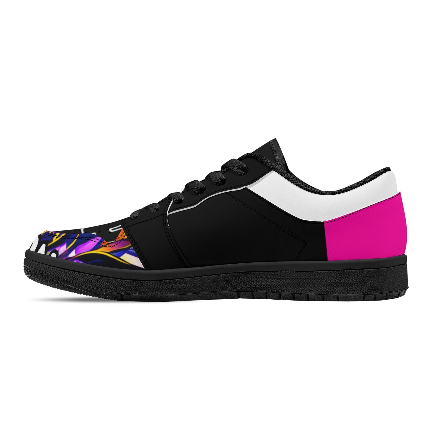 Swager Knightz -Ep.3’s Men's Black Low Top Leather Sneakers