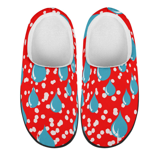 Blue Drops Unisex Rubber Autumn Blue Drop Slipper Room Shoes