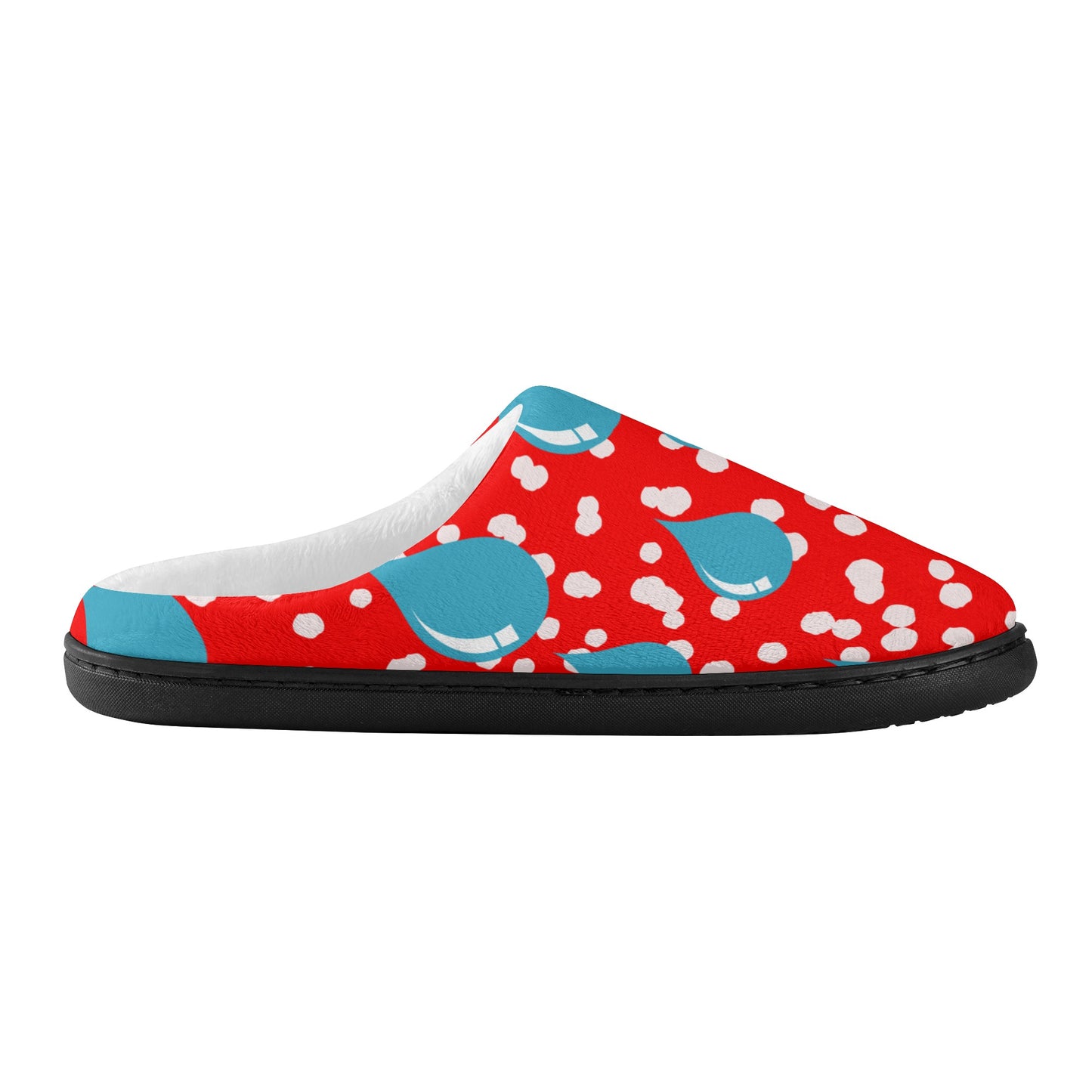 Blue Drops Unisex Rubber Autumn Blue Drop Slipper Room Shoes