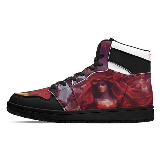 Sk Rich Rose-Moorish Spain High Top Leather Sneakers