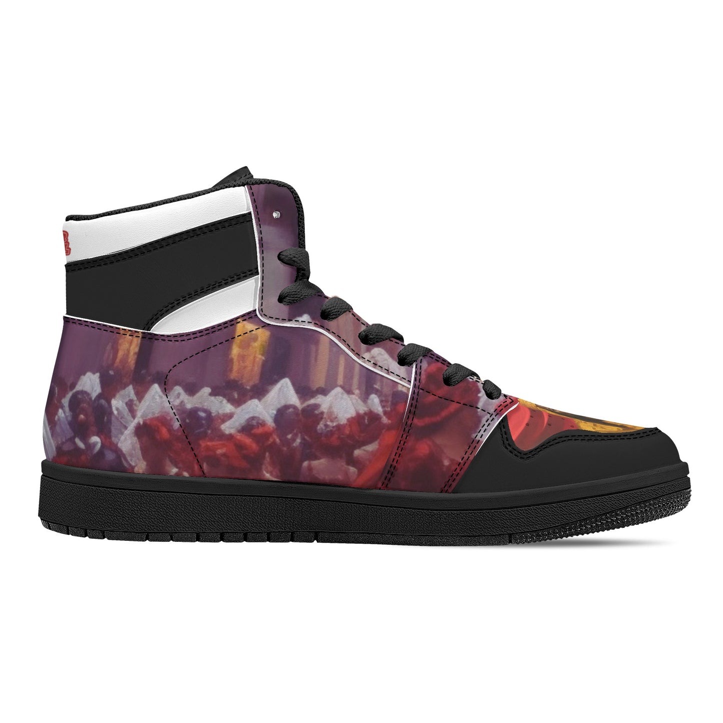 Sk Rich Rose-Moorish Spain High Top Leather Sneakers