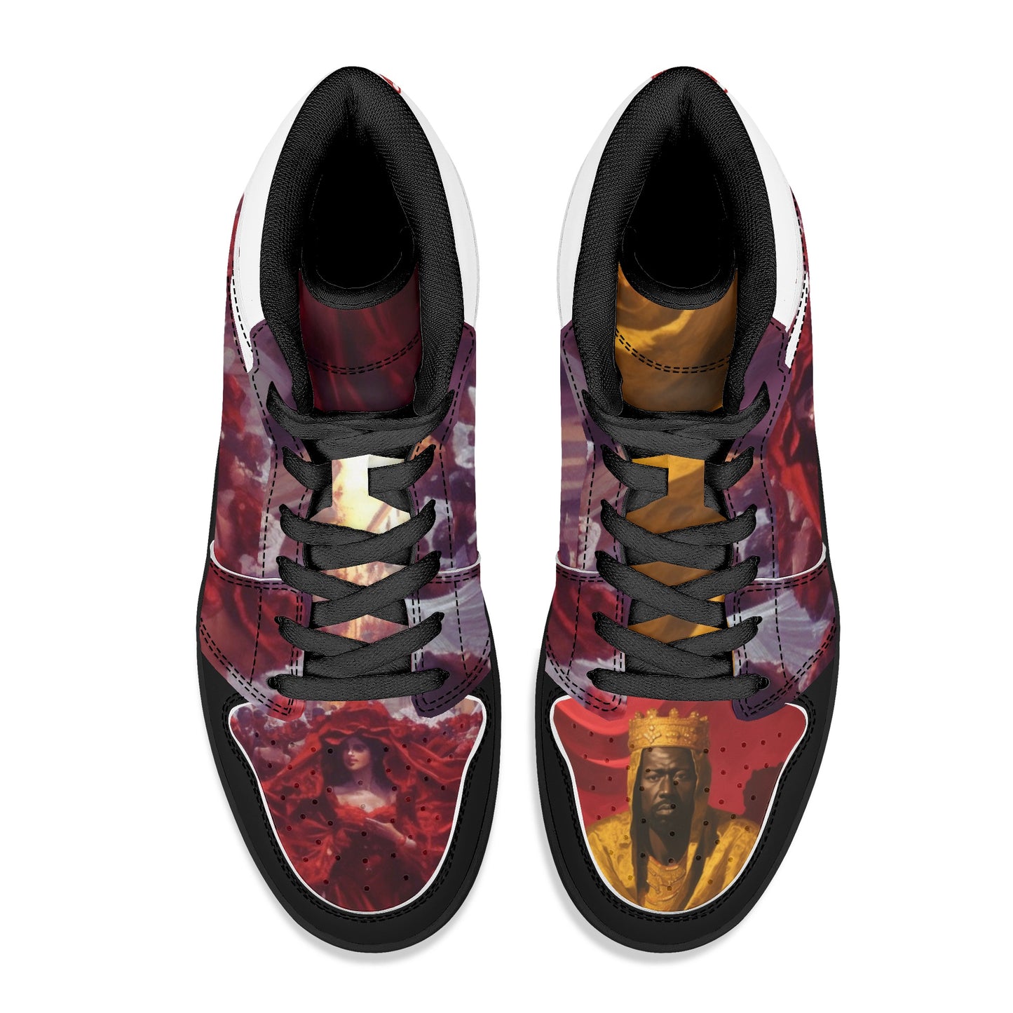 Sk Rich Rose-Moorish Spain High Top Leather Sneakers