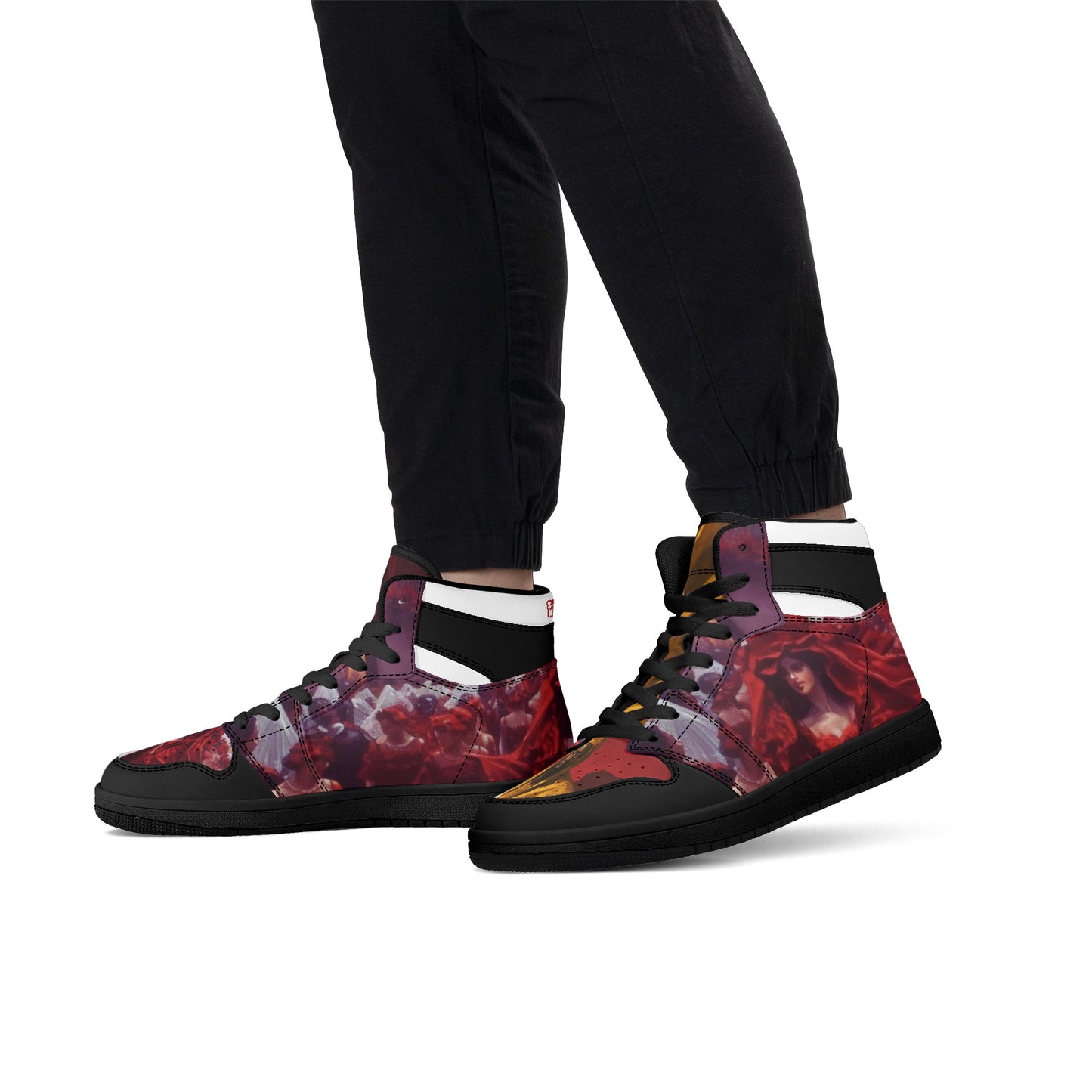 Sk Rich Rose-Moorish Spain High Top Leather Sneakers