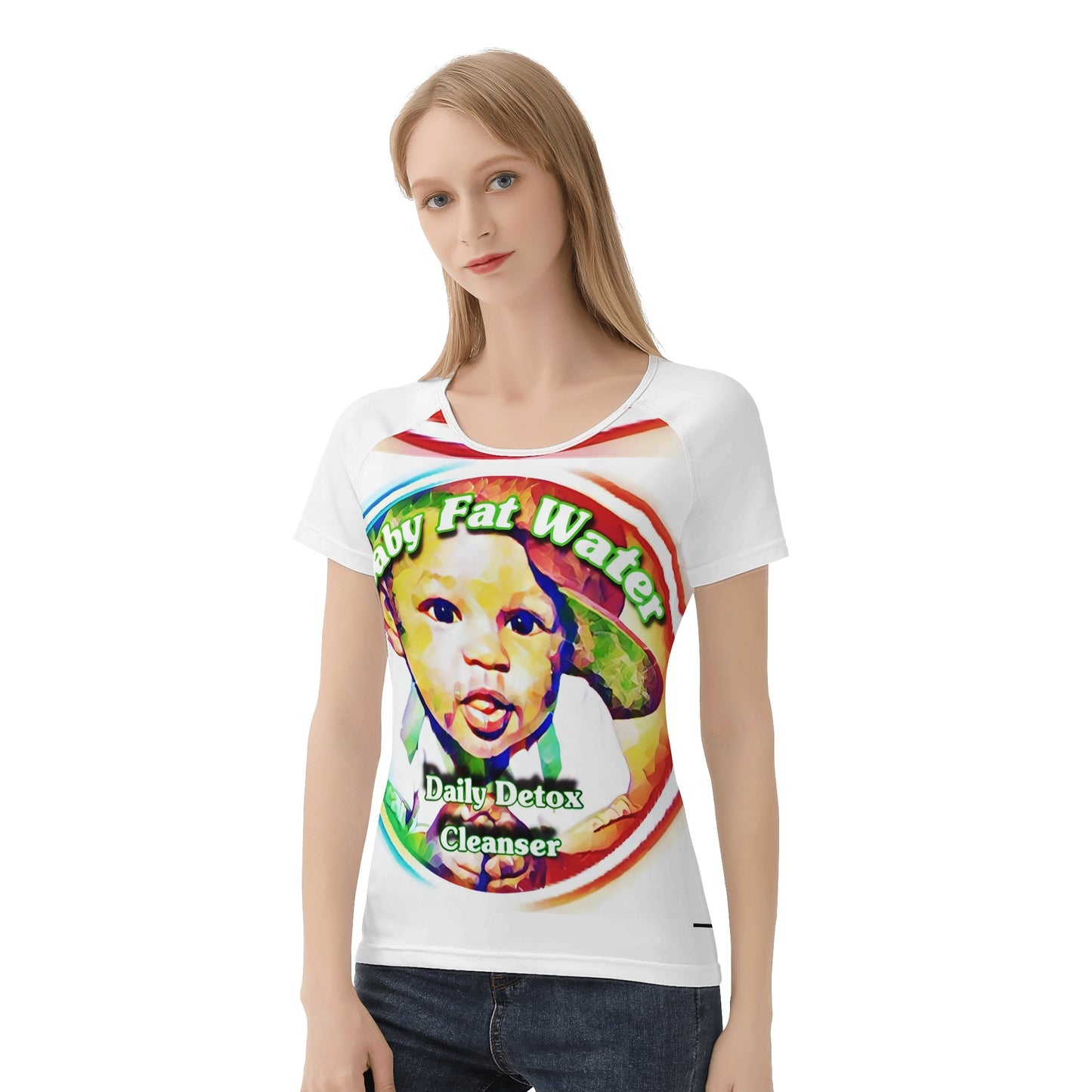 Classic Baby Fat Water-Womens All-Over Print T shirt