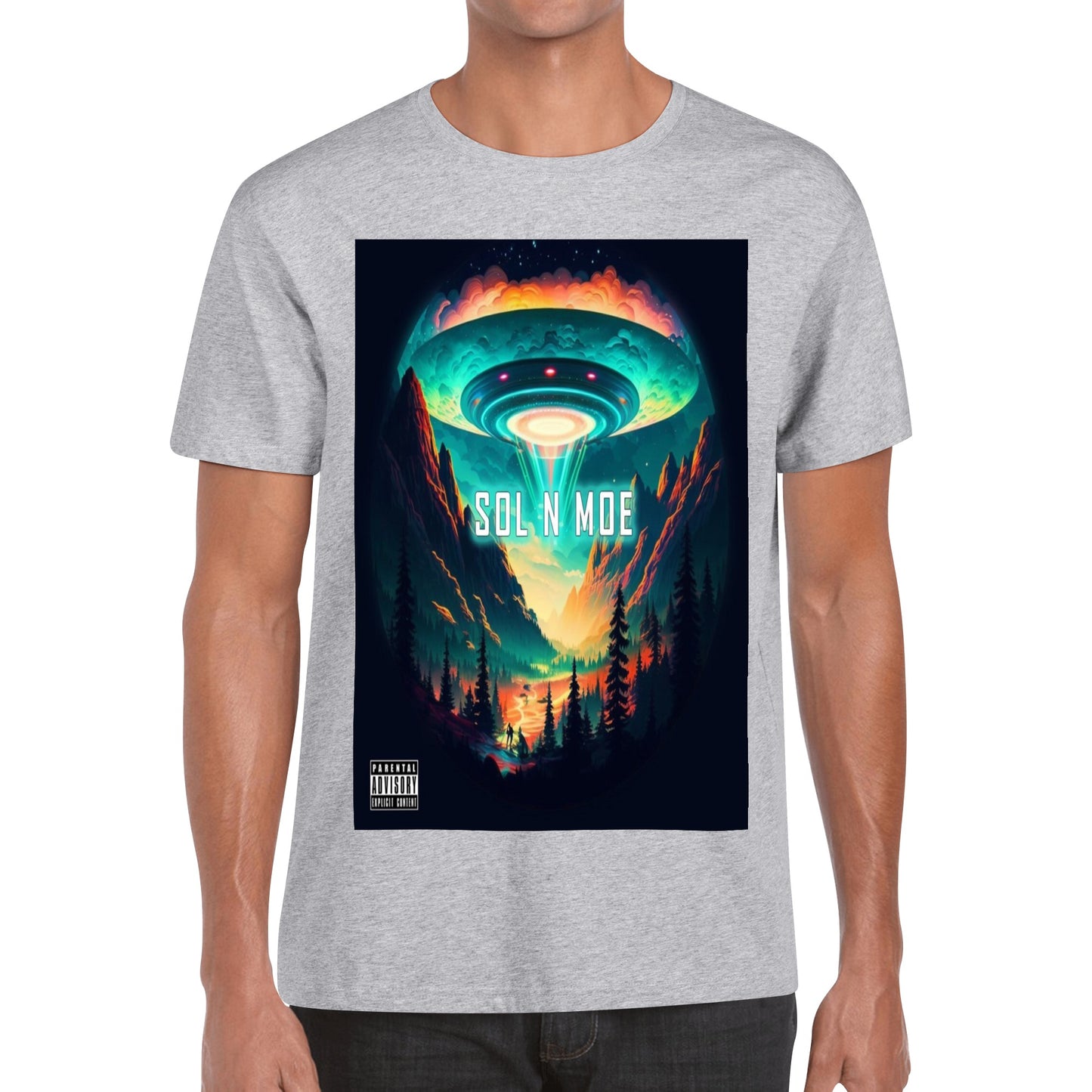 Sol n Moe-Cotton Front Back Printing T Shirt