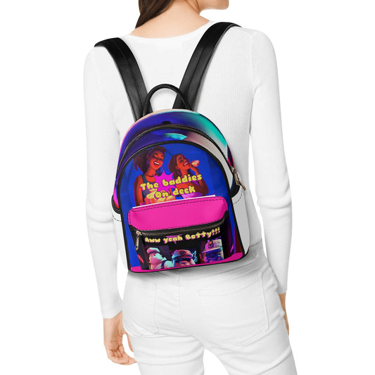 Baddies on Deck-Womens Casual PU Backpack