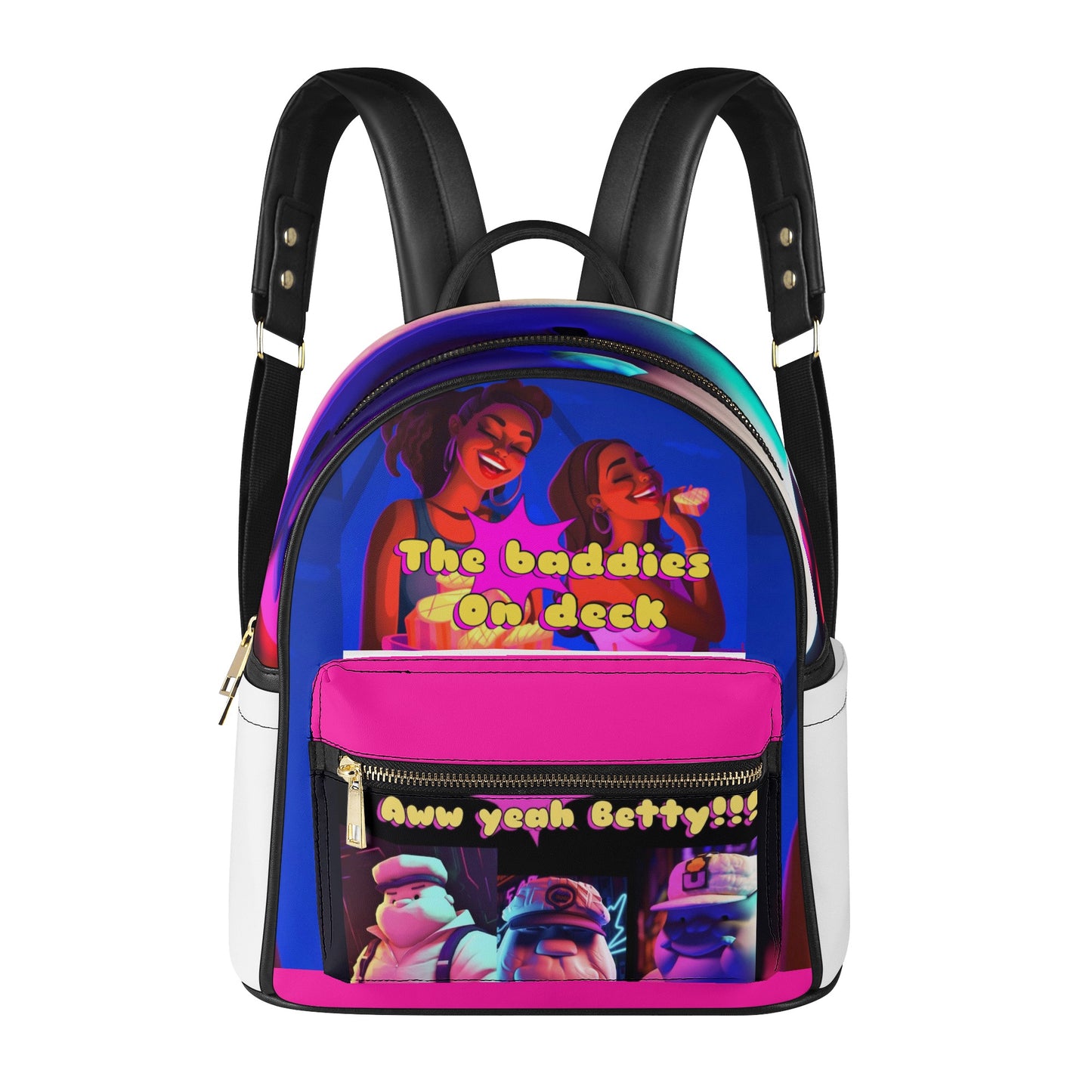 Baddies on Deck-Womens Casual PU Backpack