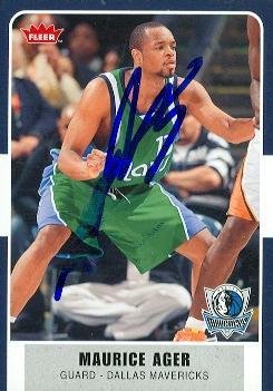 Maurice Ager autographed Basketball Card (Dallas Mavericks) 2008 Fleer Rookie #194 - Autographed Basketball Cards