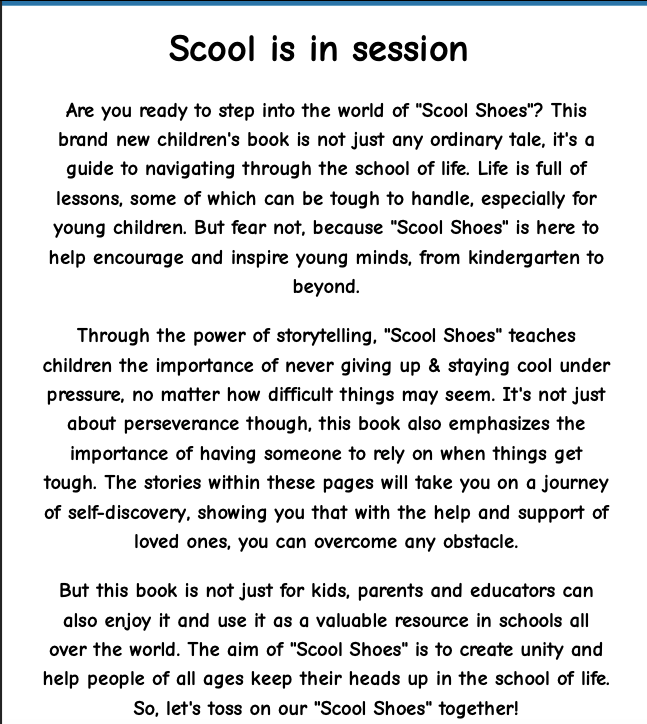 Scool shoes (E-Book)