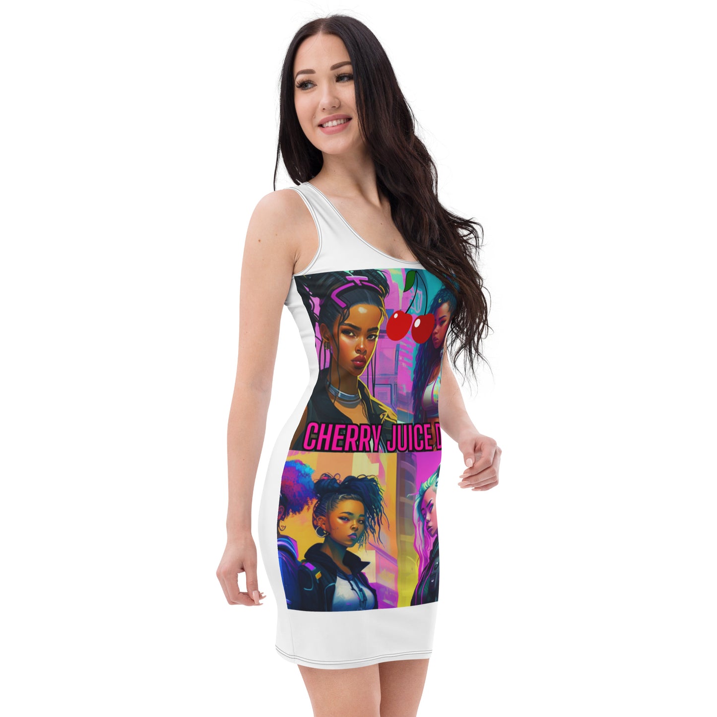 'Cherry Juice Drops' Sublimation Cut & Sew Dress