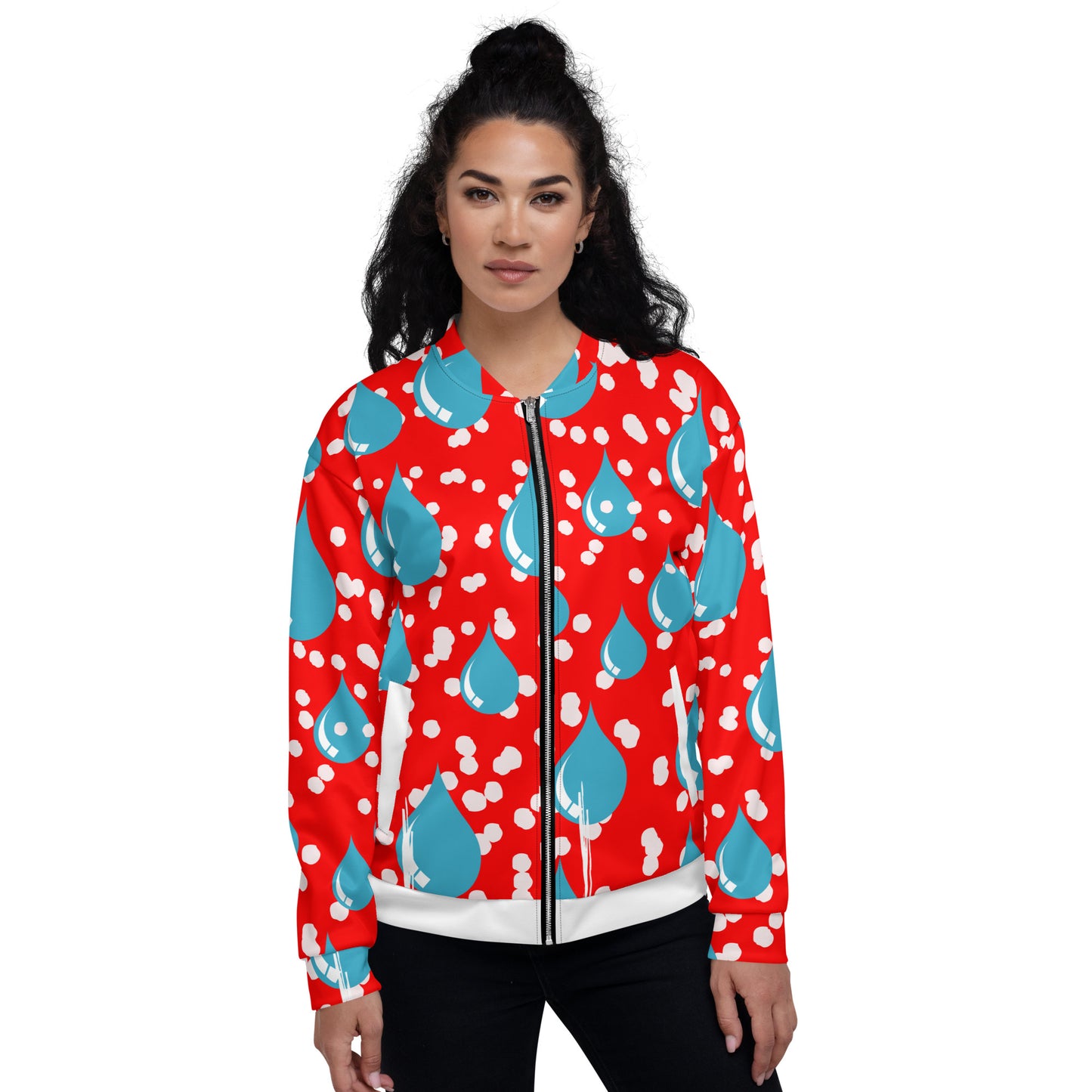 Blue Drops Unisex Bomber Jacket