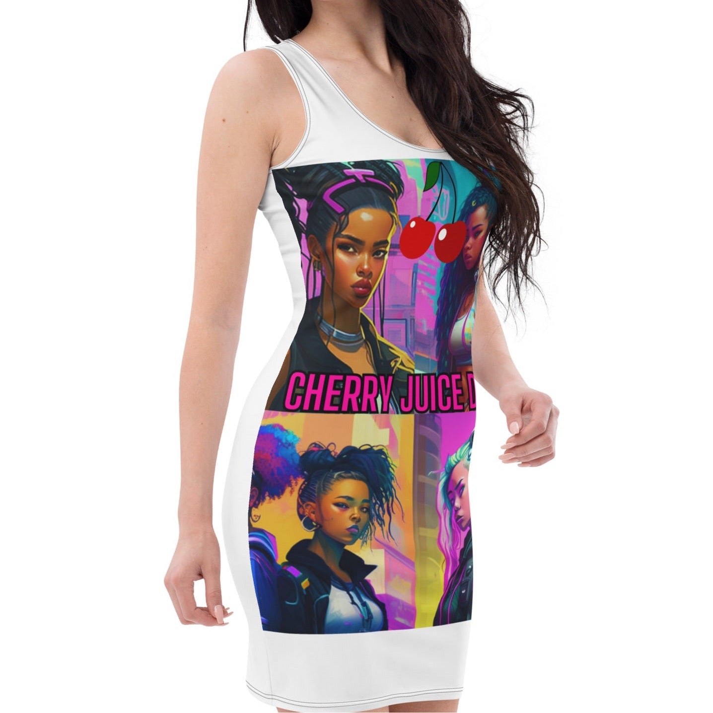 'Cherry Juice Drops' Sublimation Cut & Sew Dress