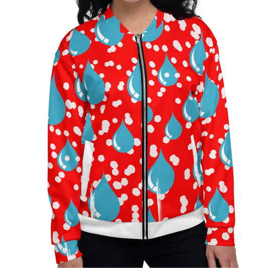 Blue Drops Unisex Bomber Jacket